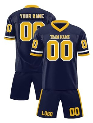 Genérico Camisetas de Rugby Personalizadas con Nombre del Equipo número, Uniforme Fútbol Americano Impreso Personalizado para Adultos jóvenes y preescolares.