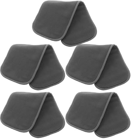 ULDIGI 5 Pièces Doublures Lavables Pour Couches Lavables Changer De Tampon Inserts Absorbants Pour Couches Pour Bébés Inserts De Remplacement Grey