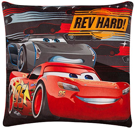 Cars 2 16130 – Cars 3 Cojín de Peluche con Sonido 40 x 40 cm, Multicolor