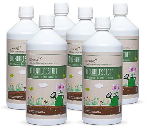 Effektive Mikroorganismen aktiv 6 Liter - EM aktiv - DIMIKRO® Bodenhilfsstoff - anwendungsfertig für Garten & Landwirtschaft, als Bodenaktivator, Kompostbeschleuniger, Pflanzenschutz - 100% vegan