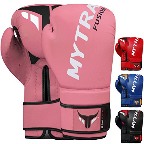 Mytra Fusion Boxhandschuhe 10oz 12oz 14oz 16oz MMA Box Handschuhe für das Training Punching Sparring Muay Thai Boxhandschuhe männer and Damen Kickbox Handschuhe (Pink, 8-oz)