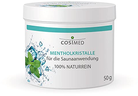 cosiMed Mentholkristalle | für den Sauna-Aufguss | Qualitätsprodukt | 50 g
