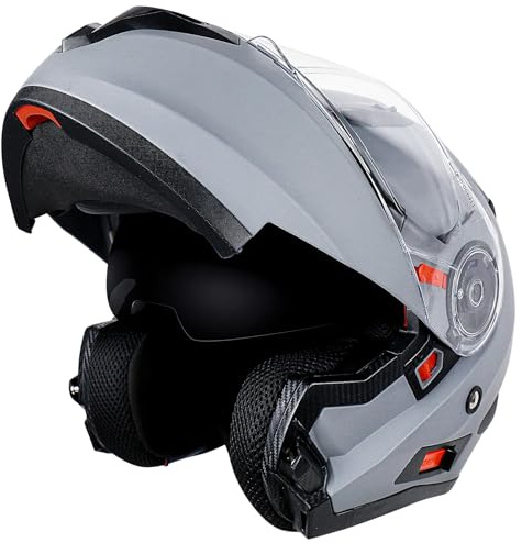 NENKI Casque de Moto intégral, Casque Modulable Moto ECE 22.06 Homologué pour Femme Homme Adultes