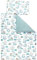 TupTam Kinder Bettwäsche Set Babybettwäsche Bettbezug 100 x 135 120 x 90 Kissenbezug 40 x 60 Jungen Mädchen 2-TLG, Farbe: Dino Bärchen Grün Grau, Größe: 135x100 cm