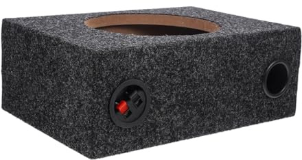 Mobestech Caja para Subwoofer de Vehículo de 10 Pulgadas Instalación Simple y Diseño Elegante en Madera y Abs para Mejorar el Rendimiento del Sonido