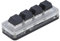 Plyisty Mini Clavier de Jeu Mécanique à 4 Touches, Clavier de Jeu Mécanique à Une Main, Clavier Programmable Filaire USB C, Interrupteur Rouge, avec Lumière RGB