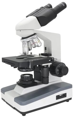 Microscope 40-1600X Biological Microscope Light Source Binocular Microscope Two-Layer Mechanical Stage for Lab Biologist Observation