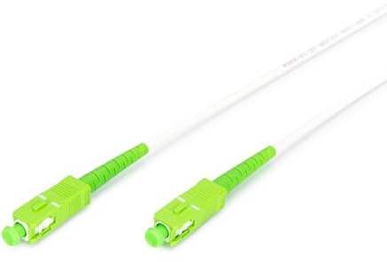 DIGITUS Cavo in Fibra Ottica OS2-5 m - SC/APC a SC/APC - Armato - FO simplex - LAN in monomodale SM - Tipo 9/125 µ - Bianco
