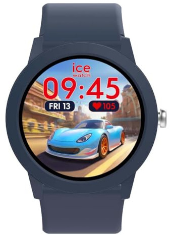 ICE-WATCH – Ice smart junior 3.0 Blue – Runde Smartwatch in Blau für Jungen mit Silikonarmband – 025247 (1,19 Zoll)