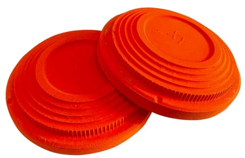 Bersagli in argilla biodegradabili (confezione da 108) per trap e skeet, bersagli in argilla ad alta visibilità da 108 mm arancioni per tiro al piattello e trap, disco frantumabile ecologico
