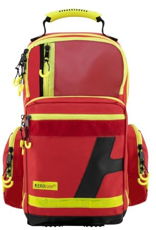 Zafety Supplies Emergency Medical Backpack, 44 Litre, Polyester, Navy Blue, for Paramedics and First Responders, Empty, 36x47x26cm (Red)