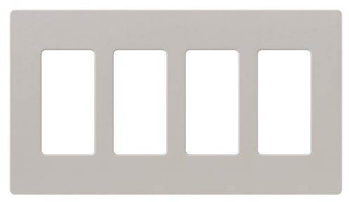 Lutron Claro 4 Gang Decorator/Rocker Wallplate, Satin, Taupe (1-Pack) | SC-4-TP
