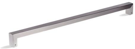 24 Inch One-Sided Stainless Steel Front Door Handle Brushed Nickel Satin Finish, External Modern Handle Pull for Commercial Glass Door Sliding Wooden Barn Doors Fiberglass Doors, Rectangular Shape Bar
