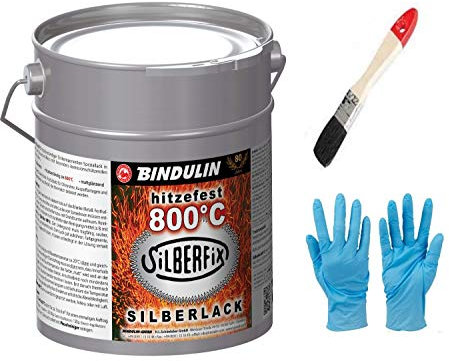 Silberfix 800°C 2,5 l Dose Farbe: silber inkl.1 Pinsel zum Auftragen von E-Com24