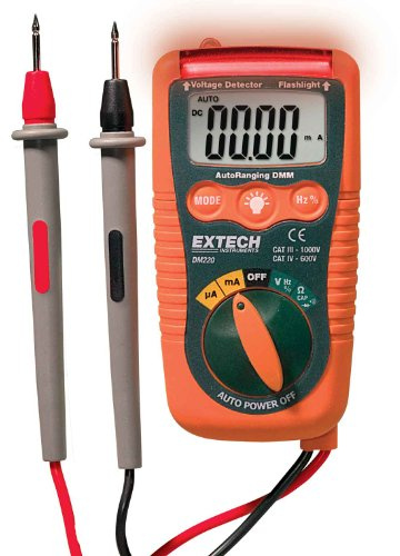 Extech DM220 Mini Pocket Multimeter, 4000 Count, NCV, Flashlight