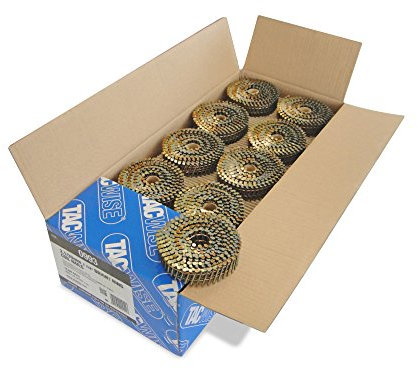 Tacwise 0993 Clous en Rouleau à Tête Plate de Type 2,1 / 30 mm, Pointe en Diamant, Tige Annelée et Finition en Acier, Inclinés à 16°, Reliés en Fil, Lot de 14.400