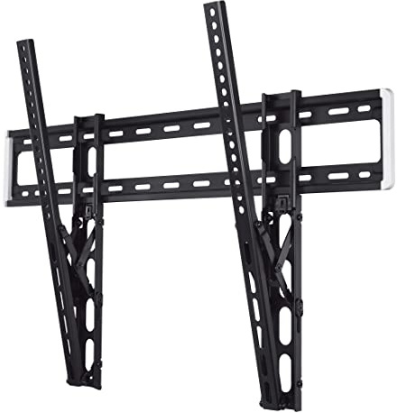 Hama TV Wandhalterung Neigbar (46-90 Zoll TV Halterung für extrem schwere Fernseher bis zu 75 kg, max. VESA 800x600, neigbare Fernseh Wandhalterung, inkl. Fischer-Dübel & Montageanleitung) schwarz