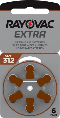 Rayovac Extra typ 312 hörapparat batterier zink luft P312 PR41 ZL3, paket med 120