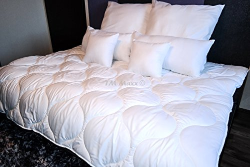 Bettdecke Decke Steppbett Bettwaren Microfaser Soft Dream von Wendre • Auswahl aus 4 Größen und 4 Ausführungen • Weiß (Duodecke/Witerdecke, 155x220cm)