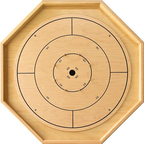The Gold Standard Board - Traditional Octagon Crokinole Board Game Set