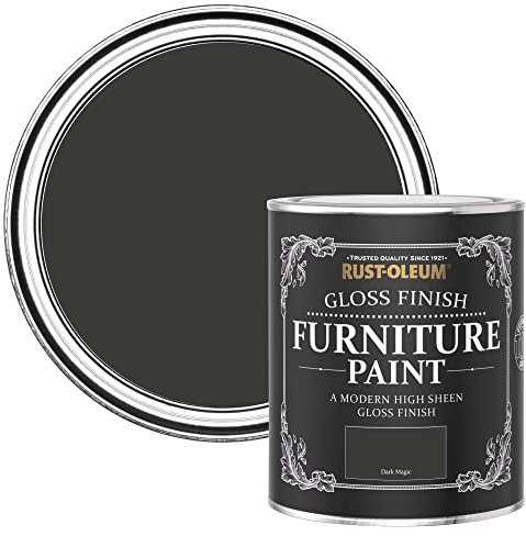Rust-Oleum Peinture Noir pour Meubles, Finition Brillante - Magie Noire 750ml