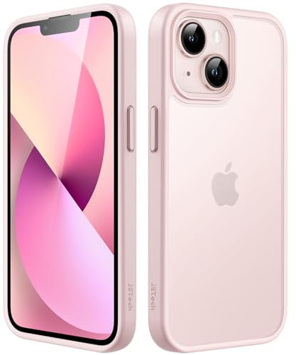 JETech Matt Hülle für iPhone 13 6,1 Zoll, Stoßfest Militärstandard FallSchutz Handyhülle, Mattierte Durchscheinende Rückseite Schutzhülle, Anti-Fingerabdruck (Rosa)