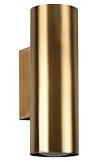 lightling modern Wandlampe Julie, 2-flammige Wandlampe innen, Wandstrahler up and down, Wandfluter Wandspot, altmessing Metall, 2 x GU10 max. 35W, ø 6 cm, Höhe 18 cm