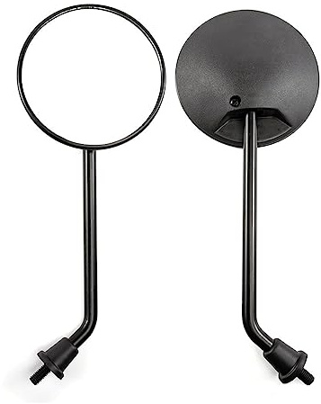 manillar espejo Para K&awasaki 10mm Motocicleta Espejo Retrovisor Mango Barra Extremo Lateral Espejos Redondos Motocicleta Espejo Retrovisor