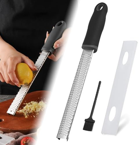 Grattugia Zester,Grattugia Limone Scorza, Grattugia Formaggio, Grattugia Formaggio e Zester per Parmigiano Reggiano, Limone,Zenzero, Cioccolato e Noce Moscata