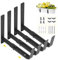 Keilend 4 Pcs Window Box Brackets Adjustable, Heavy Duty Iron Planter Box Brackets Outdoor Window Box Holder for Windowsills, Patios and Gardens (5.8 to 11 in)