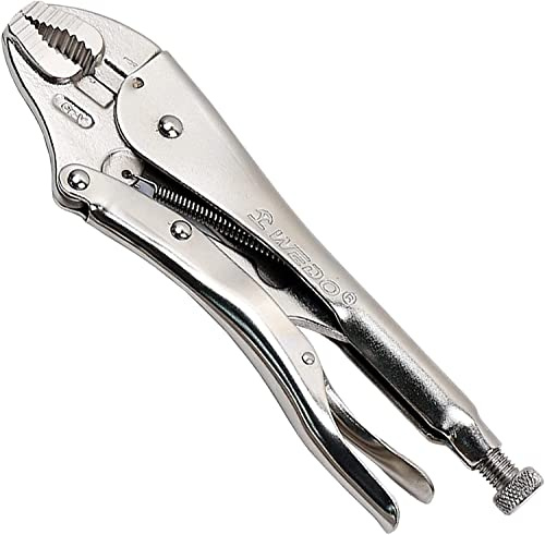 WEDO Curved Jaw Locking Pliers 5(140mm), Mole Grip Curve Jaw Pliers, Quick-Release and Self-Locking, Chrome Vanadium Steel, Ideal for Electrical Pipeline Automobile Maintenance