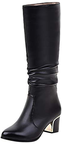 cfpqv - Stivali in pelle da donna, stivaletti alti, stivaletti da donna, stivaletti overknee, stivali, stivali da donna, stivali da equitazione, stivali con tacco alto, stivali western, stivali