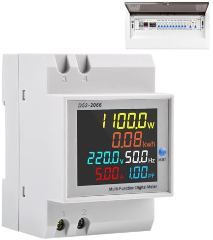 Contador de corriente eléctrica de 1 fase, LCD, medidor de energía digital 6 en 1, CA 40-300 V, 100 A, monofásico, medidor de corriente alterna, medidor de potencia, medidor de corriente, amperímetro