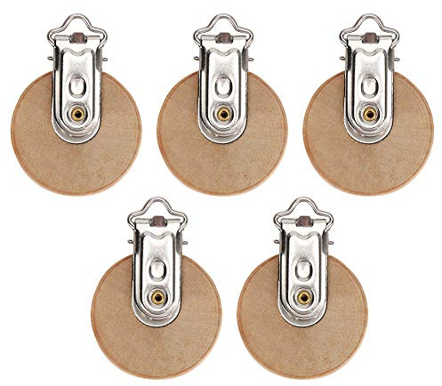 Sorandy Pince à Sucette en Bois pour bébé Porte-Sucette pour bébé Sûr et Mignon, Paquet de 5 Pinces à Sucette en Bois de Hêtre