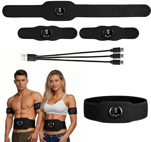 3PCS Apeborn Next Gen Ultra Muscle Fitness AB Belt,Adjustable Toning Belt, Abs Stimulator Muscle Toner with 12 Modes & 19 Intensity Levels,Muscle Firming & Strengthening Workout Equipment (3pcs)