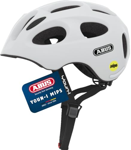 ABUS Casco Infantil Youn-I MIPS - Casco de Bicicleta con luz, reflectores y protección contra Impactos (MIPS) - para niñas y niños