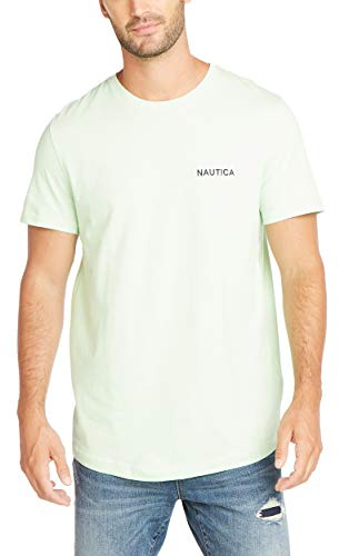 Nautica Men's Short Sleeve Crew Neck T-Shirt, Patina Green Solid, Medium