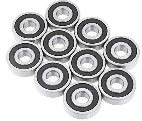 10 st 6200-2RS stållager med dubbla tätningar i gummi djupa spår kullager 10 x 30 x 9 mm