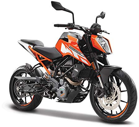 Bburago B18-51083 1:18 KTM 250 Duke, farblich sortiert, Mittel, Orange