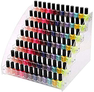 Acrylic Nail Polish Organizer 7 Tier löschen Nagellack Halter Essential Oils Organizer Regale Display Rack Ständer, Lippenstift Organisieren Standplatz-Halter, Transparent Make-up Veranstalter