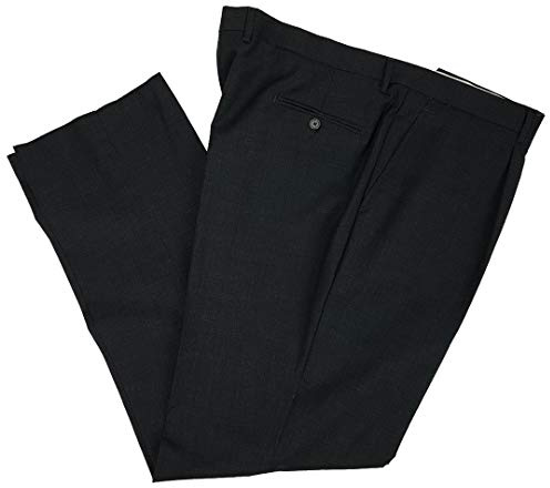N+1 Pantaloni Uomo Classici in Pura Lana di Tasmania Angelico Gamba Larga con Pens (48 - Grigio Scuro)