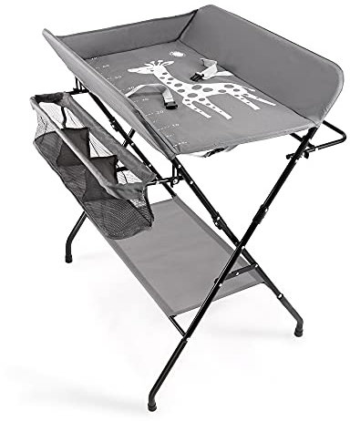 wuuhoo® mobiler Wickeltisch Melvin - höhenverstellbare Wickelkommode für Unterwegs, hochwertige Stoffqualität, Klappwickeltisch mit Rollen und Stauraum, Reisewickelkommode Ohne Rollen