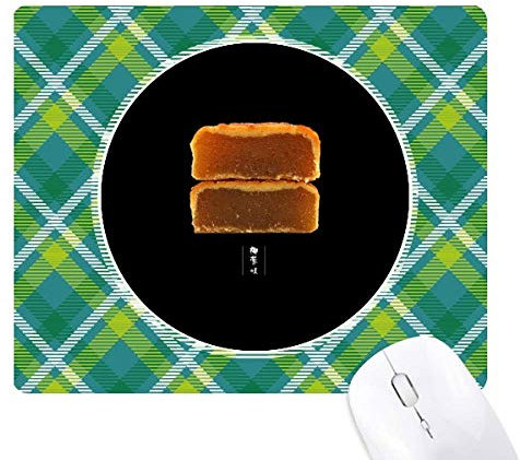 noix de coco, des gâteaux de lune festival réseaux verte grille pixel tapis de souris