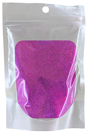 MIK funshopping Schimmernder Glitzerpuder Glitzer-Pulver zum Basteln und Verzieren von Karten, bunter Glitter für Dekoration (Violett 100g Beutel)