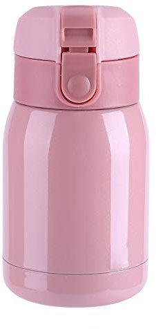 Bottiglia di acqua isolata da 200 ml, per bevande calde in acciaio inox, a prova di perdita, senza BPA, bottiglia termica per la scuola, sport, all'aperto, palestra, 6,5 x 13 cm