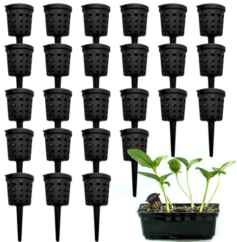 ZOOMPIL Plantes Poussent Paniers Engrais ，25 pièces paniers d'engrais en Maille，Panier Réutilisables en Plastique De Jardin Outil Couverture Boîte Panier pour Agricultural Garden Planting