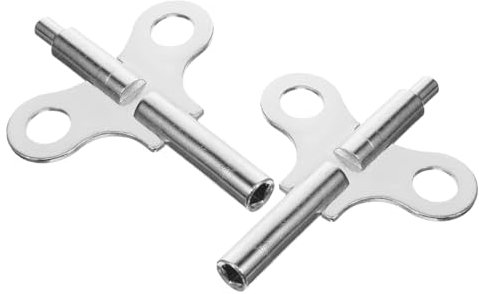 Gadpiparty Uhrenschlüssel 2st Antike Uhrfeder Uhrschlüssel Professionelle Uhraufzüge Robuste Uhr-Reparatur-Set Bequeme Uhrtasten Schlüssel Zum Aufziehen Der Uhr Uhrenteile Suite Stahl Haupt