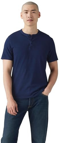 Levi's Housemark Henley T-Shirt pour Homme, True Indigo Dark Ind, M