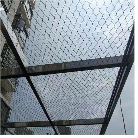 bujnie Flexibles Seil-Geländer-Netz, 304 Edelstahl-Seilnetz, Drahtdurchmesser 2mm Maschendrahtzaun, für Garten, Terrasse, Anpassbar (2x2m/6.56x6.56ft)