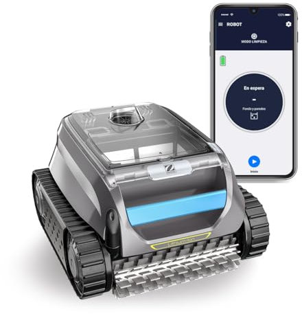 Zodiac Freedom of 42 IQ Robot Piscine sans Fil pour piscines jusqu'à 10 x 5 m, nettoie Fond, Murs et Ligne de flottaison. Robot Batterie au Lithium et connectivité Via Aqualink